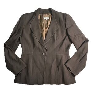 Giorgio Armani Le Collezioni Women's Chocolate Brown Blazer Wool‎ Blend 12
